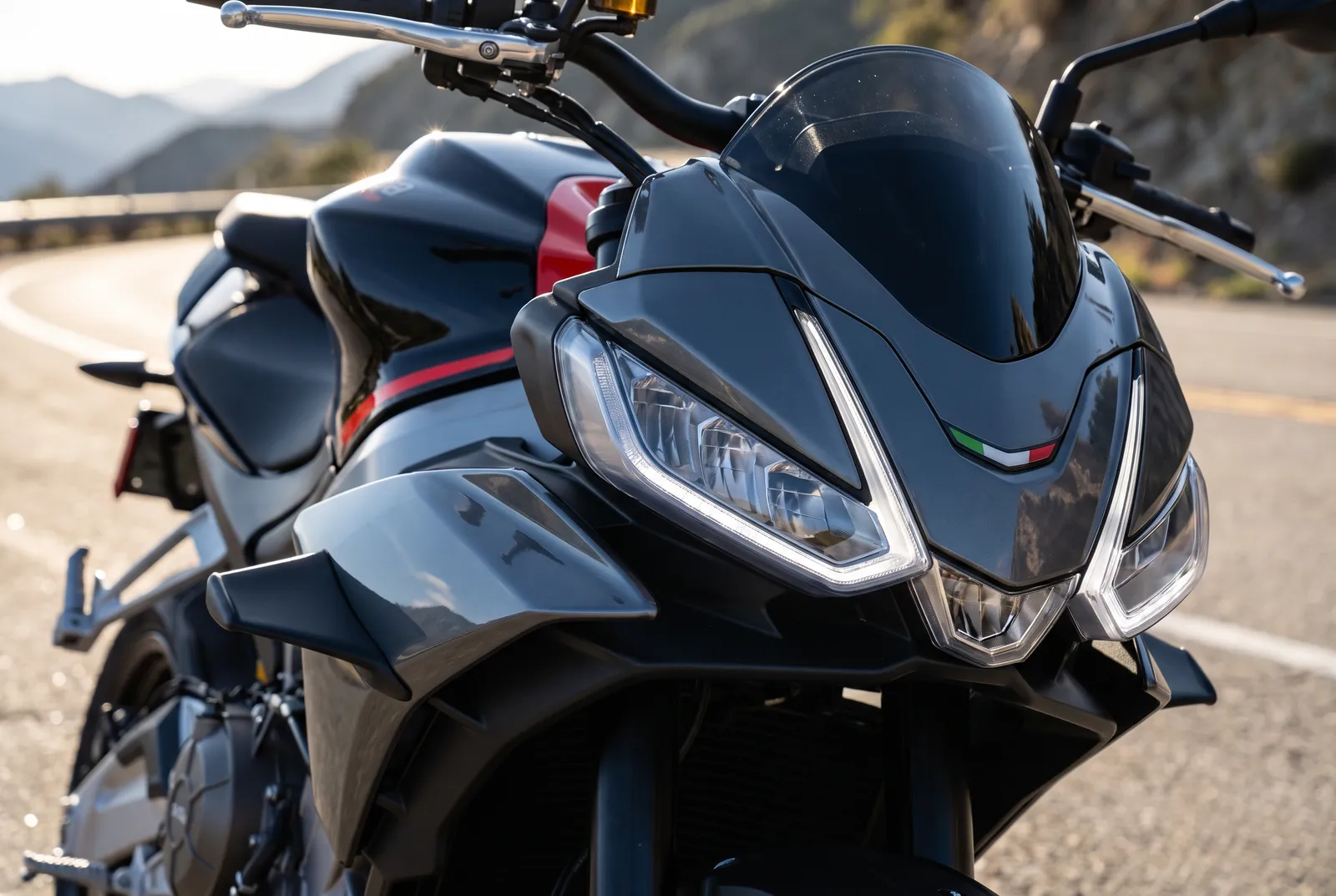 Detail van een Aprilia Tuono
