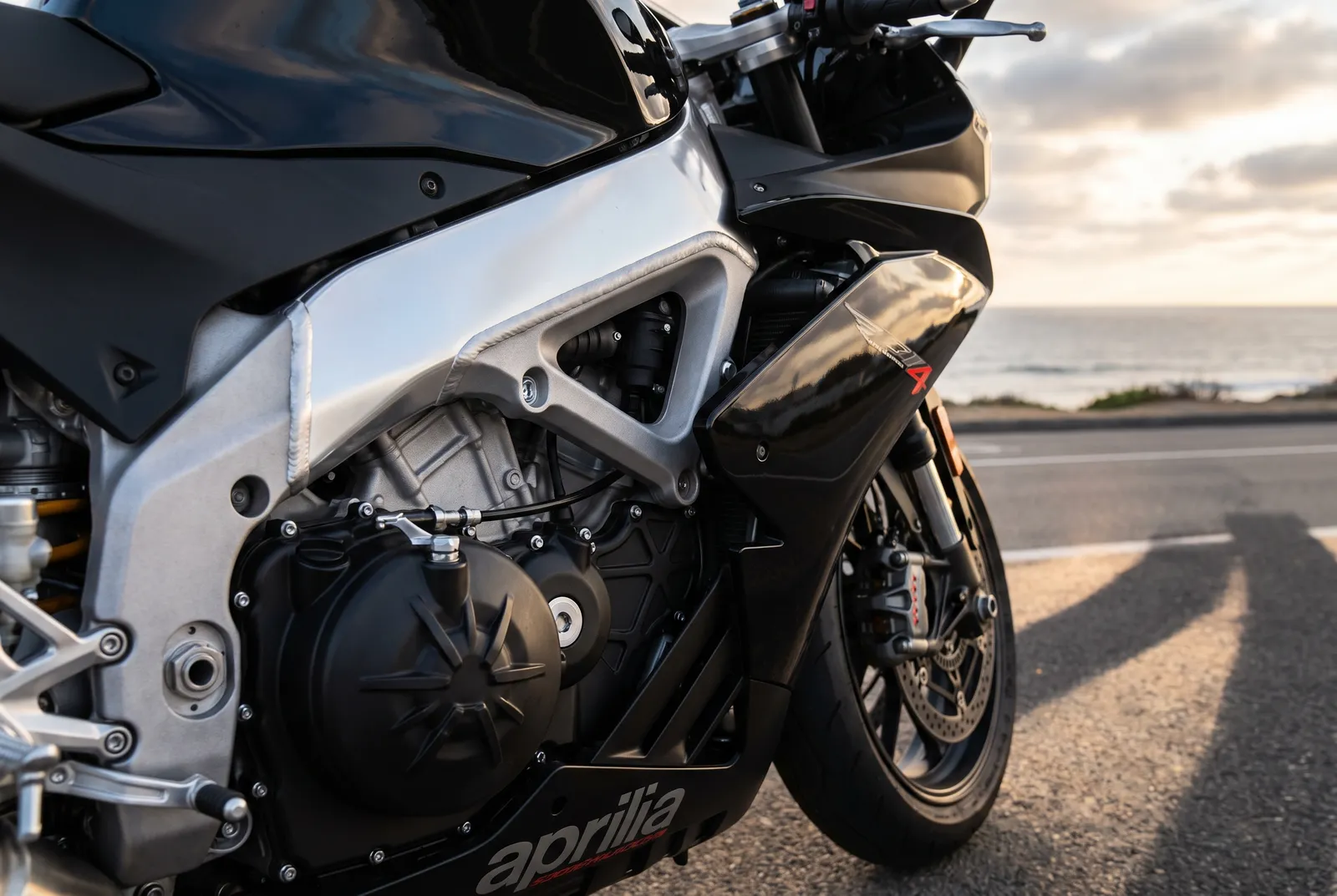 Detail van een Aprilia