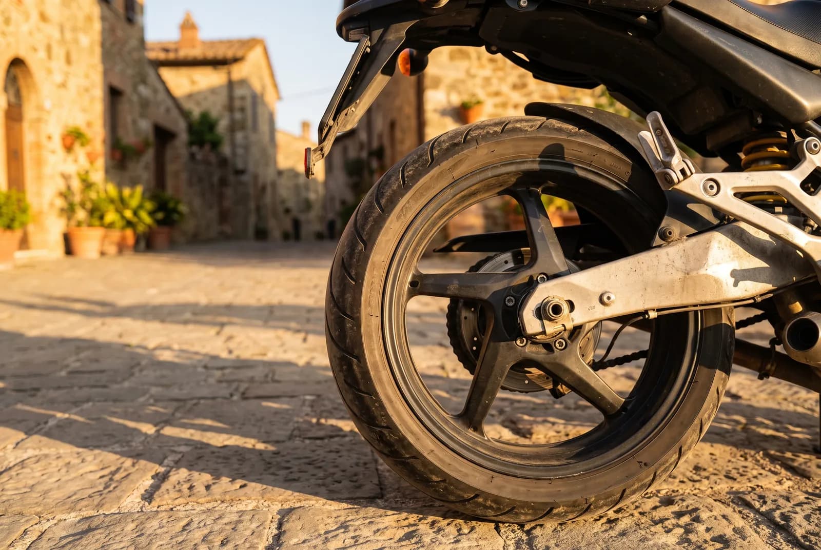 Detail van een Ducati Monster
