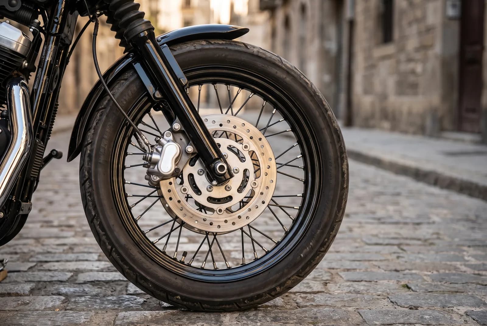 Detail van een Harley-Davidson Sportster