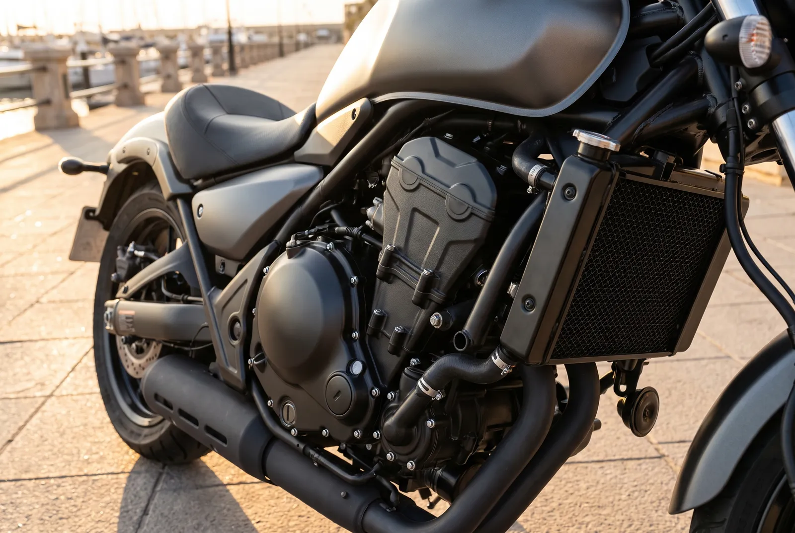 Detail van een Kawasaki Vulcan S