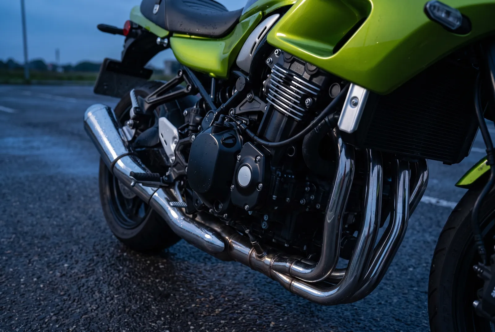 Detail van een Kawasaki