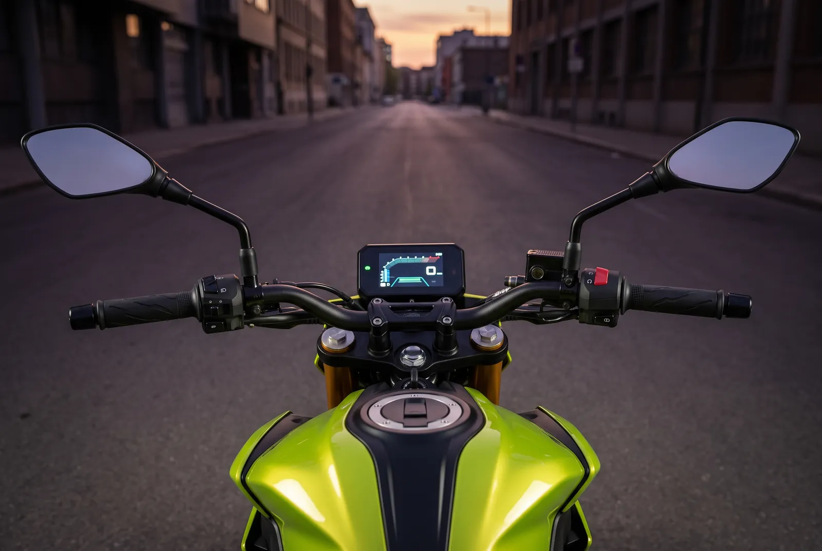 Interieur van een Kawasaki