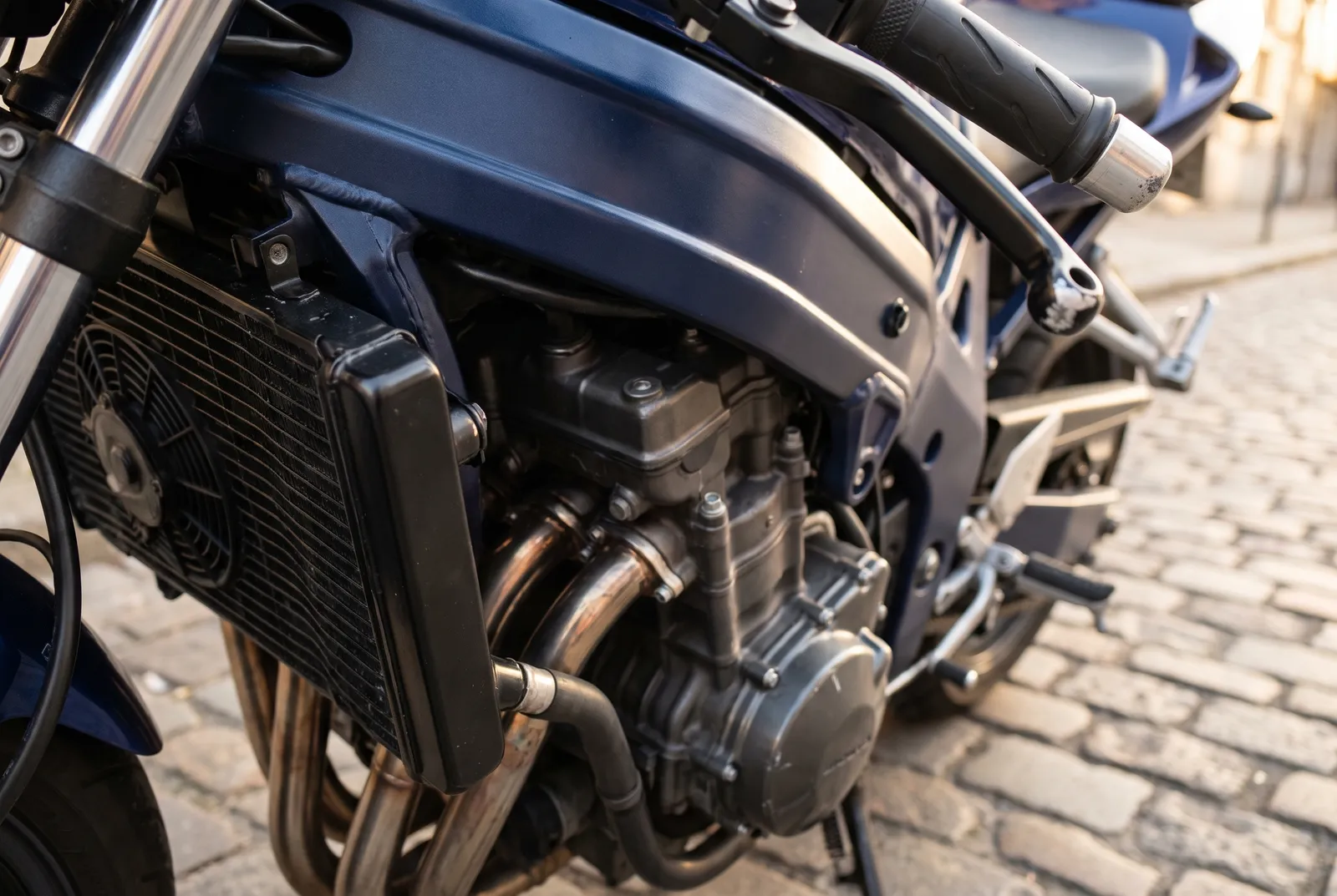 Detail van een Naked bike