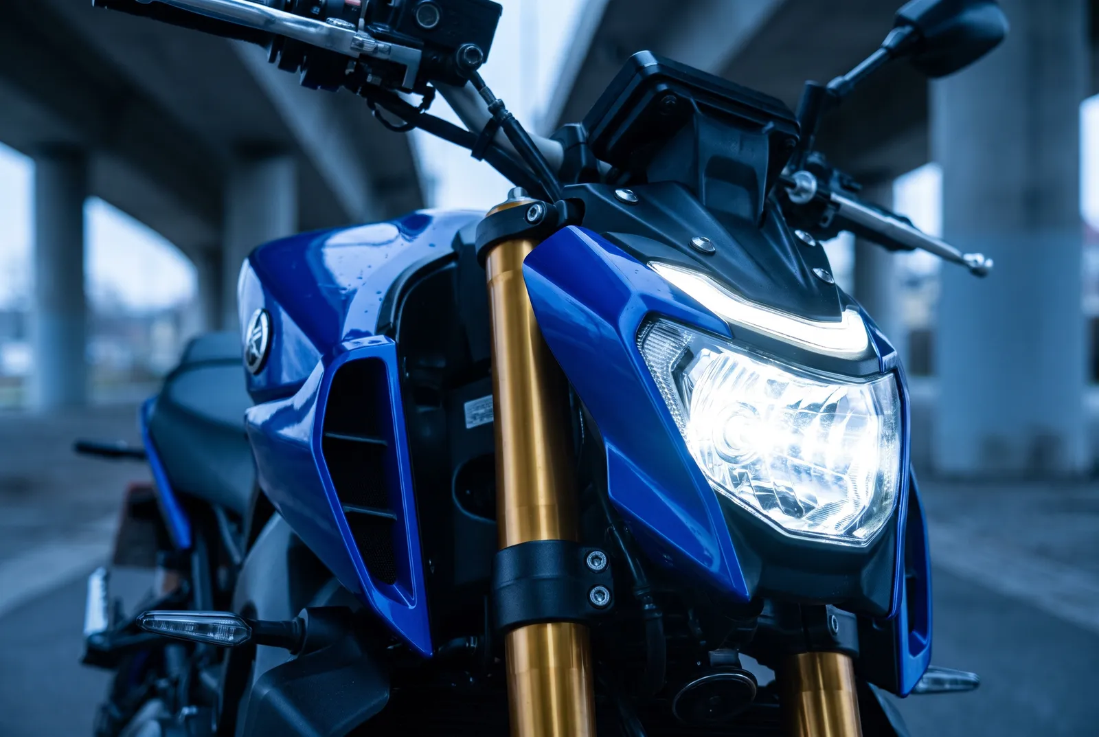 Detail van een Yamaha MT-09