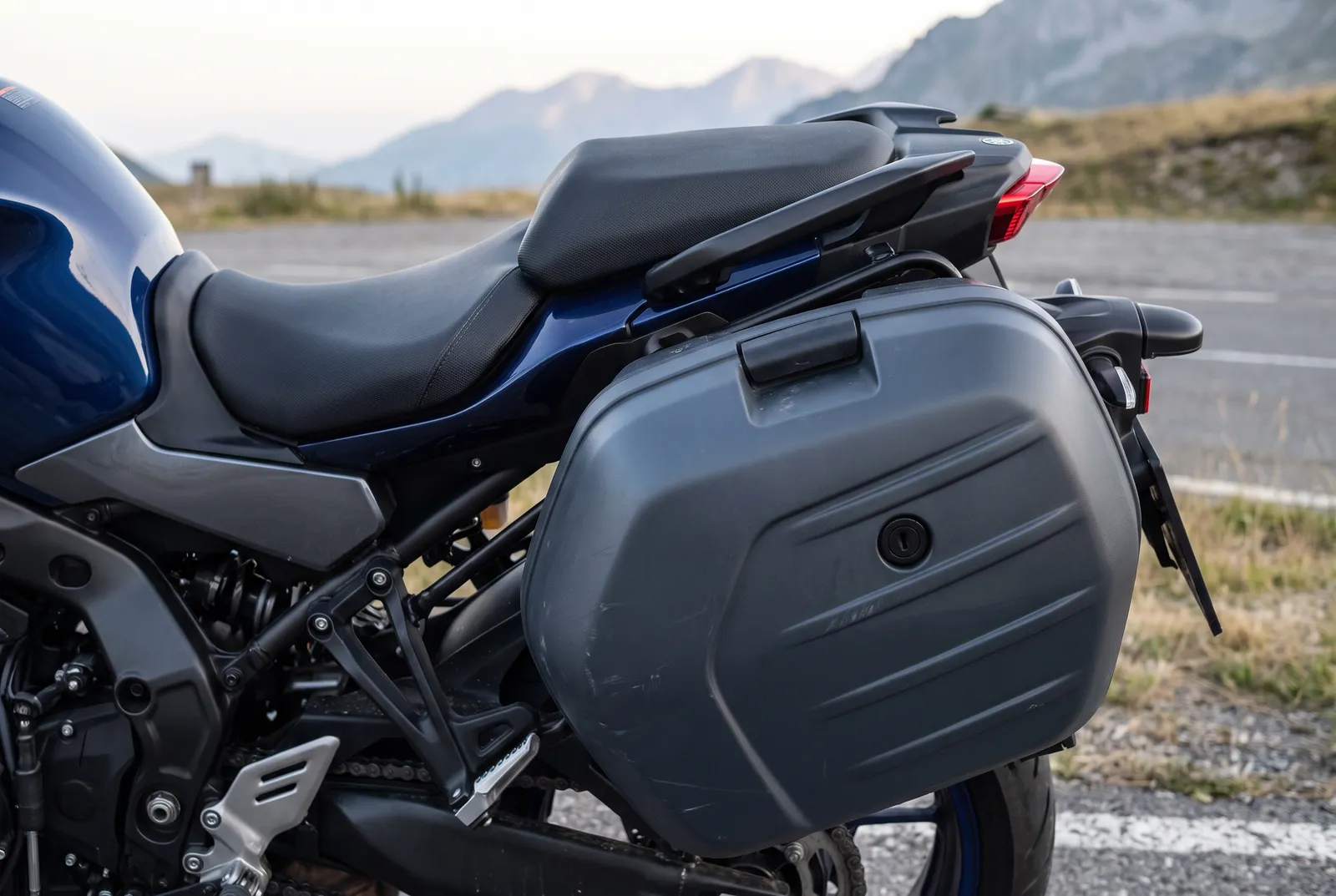 Detail van een Yamaha Tracer