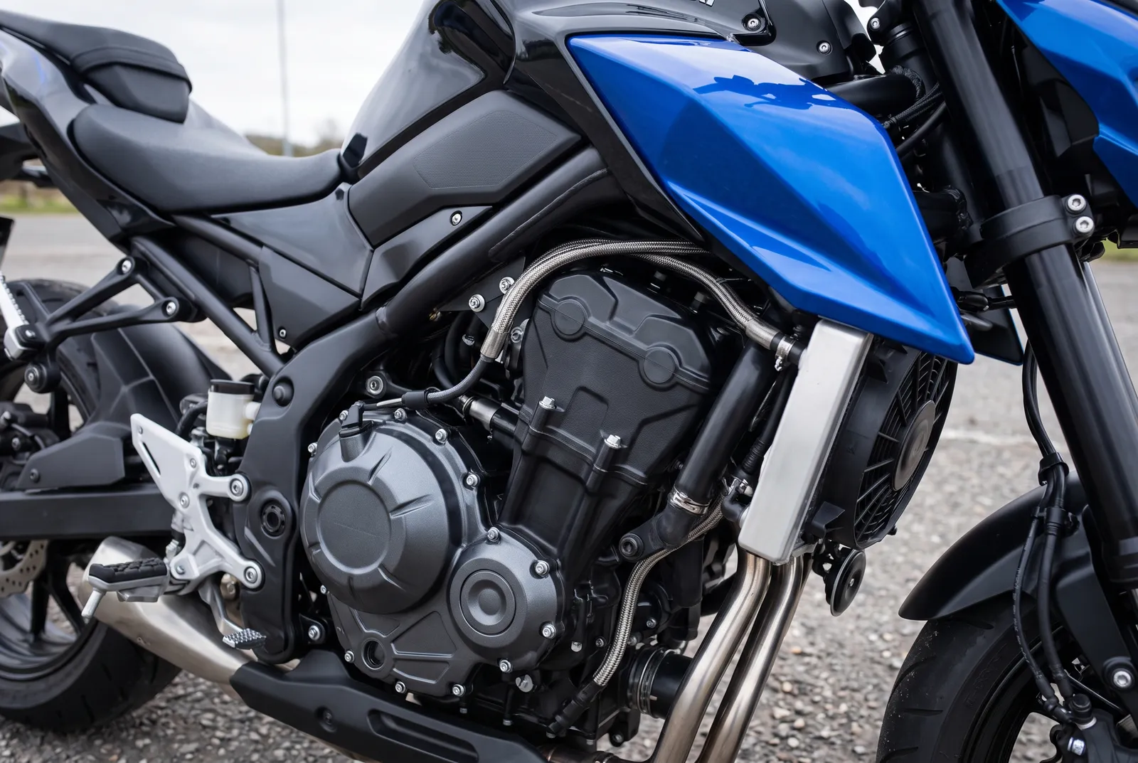 Detail van een Yamaha